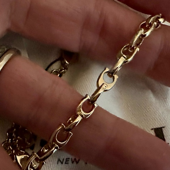 Coach Gold Kissing C Adjustable Necklace - Picture 5 of 7